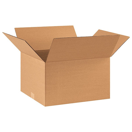 Corrugated Boxes, 17" x 14" x 10", Kraft, 25/Bundle