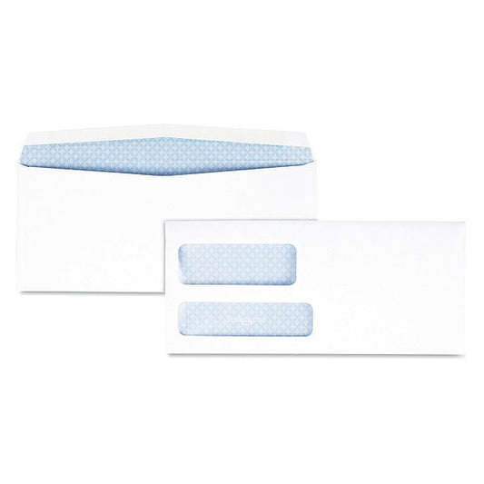 Double Window Envelope, White, Paper, PK500