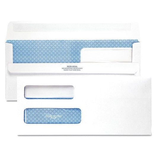 Dbl Window Envelope, White, Paper, PK500