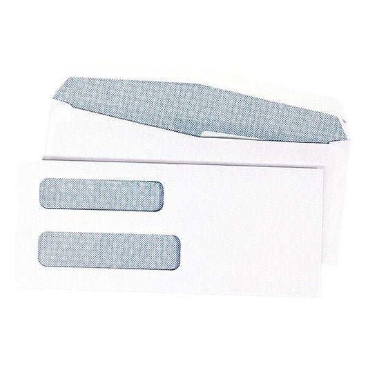 Dbl Window Envelope, White, Paper, PK1000