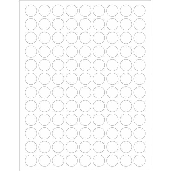 Tape Logic® Removable Circle Laser Labels, 3/4", White, 10800/Case