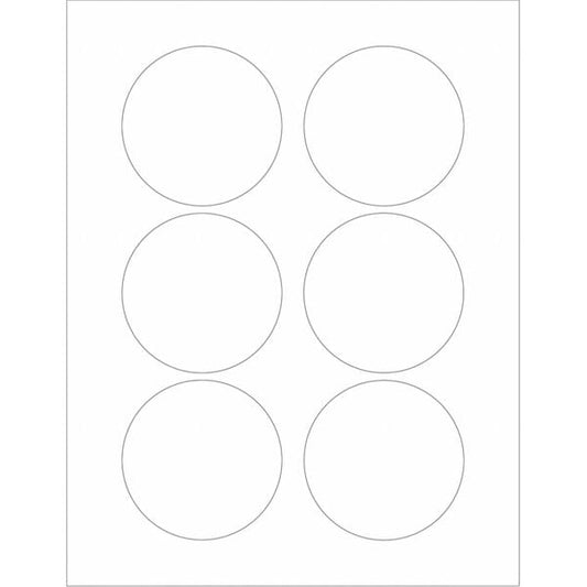 Tape Logic® Circle Laser Labels, 3", White, 600/Case