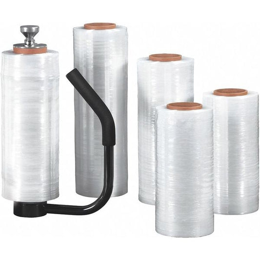 Cast Hand Strtch Film, 18"x80 ga.x375 ft., Package Quantity 4, 18" W x 375" L, Clear