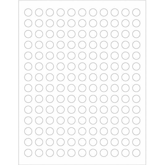Tape Logic® Circle Laser Labels, 1/2", White, 15400/Case
