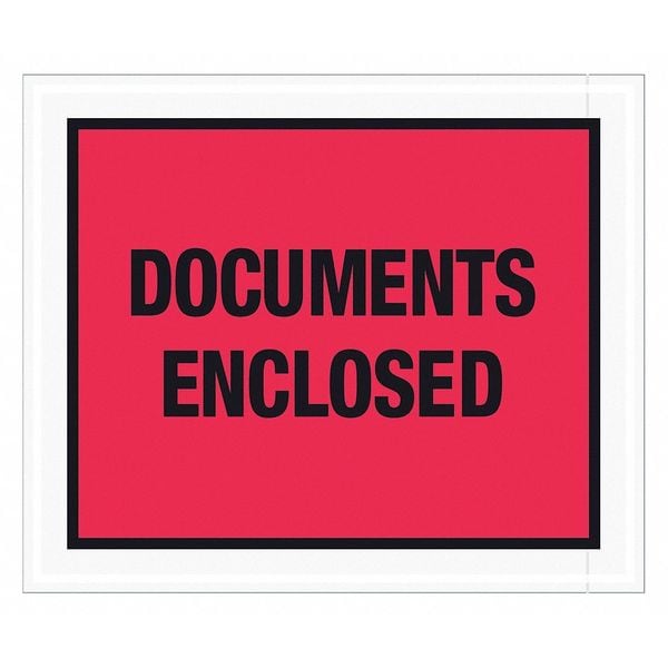 Tape Logic® "Documents Enclosed" Envelopes, 10" x 12", Red, 500/Case