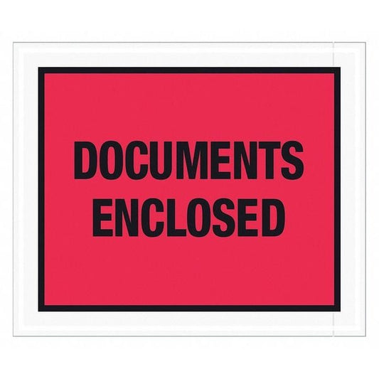 Tape Logic® "Documents Enclosed" Envelopes, 10" x 12", Red, 500/Case