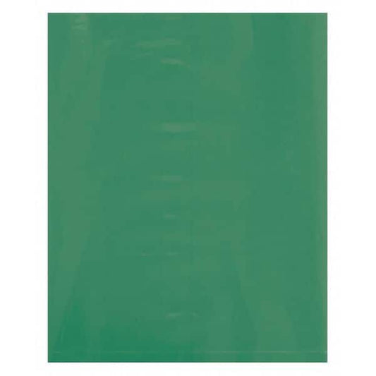 Flat Poly Bags, 8" x 10", 2 mil, Green, 1000 PK