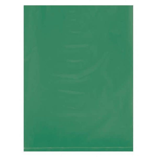 Flat Poly Bags, 9" x 12", 2 mil, Green, 1000 PK