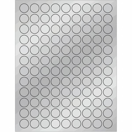 Tape Logic® Foil Circle Laser Labels, 3/4", Silver, 10800/Case