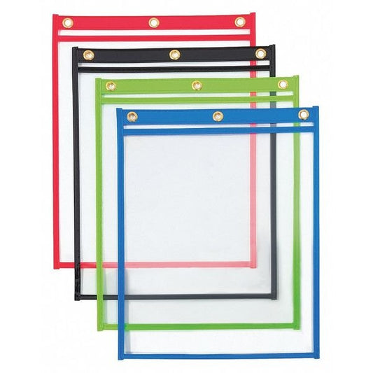 Heavy Weight Job Ticket Holders, 9" x 12", Assorted Colors, 20/Case