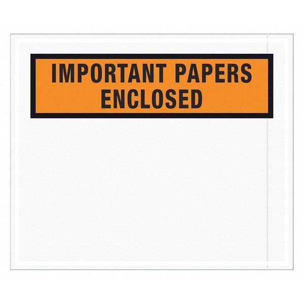 Tape Logic® "Important Papers Enclosed" Envelopes, 10" x 12", Orange, 500/Case