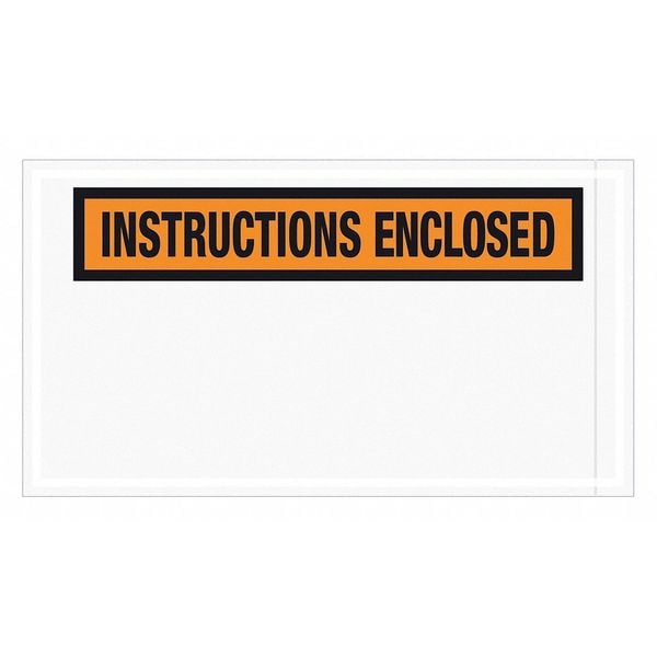 Tape Logic® "Instructions Enclosed" Envelopes, 5 1/2" x 10", Orange, 1000/Case