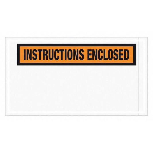 Tape Logic® "Instructions Enclosed" Envelopes, 5 1/2" x 10", Orange, 1000/Case