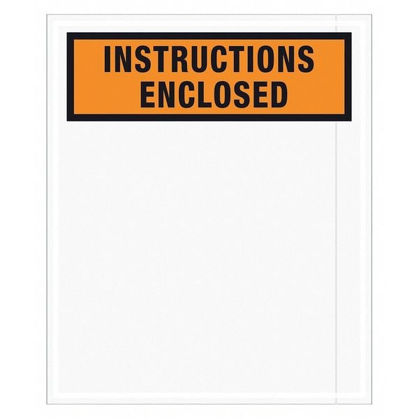 Tape Logic® "Instructions Enclosed" Envelopes, 12" x 10", Orange, 500/Case