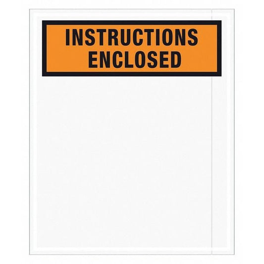 Tape Logic® "Instructions Enclosed" Envelopes, 12" x 10", Orange, 500/Case