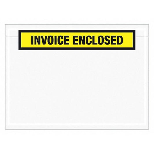 Tape Logic® "Invoice Enclosed" Envelopes, 7 1/2" x 5 1/2", Yellow, 1000/Case