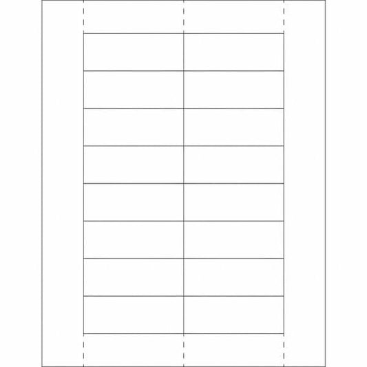Plastic Label Holder Insert Cards, 1 1/8" x 3", White, 800/Case