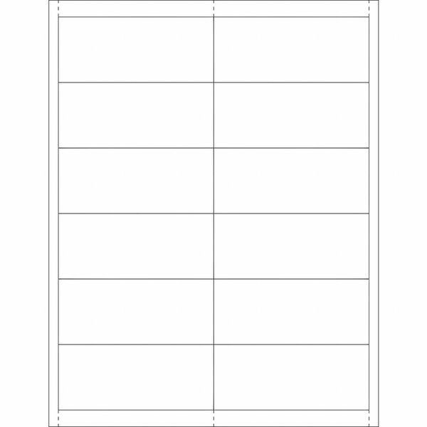 Plastic Label Holder Insert Cards, 1 11/16" x 4", White, 600/Case