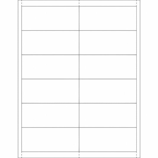 Plastic Label Holder Insert Cards, 1 11/16" x 4", White, 600/Case