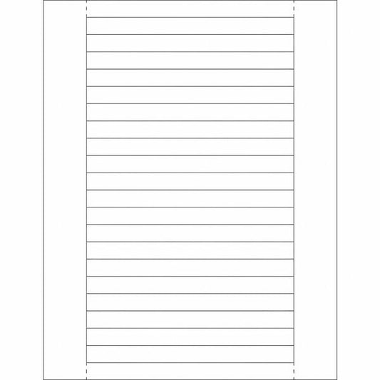 Plastic Label Holder Insert Cards, 1/2" x 6", White, 1000/Case