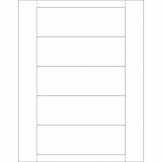 Plastic Label Holder Insert Cards, 2" x 6", White, 250/Case