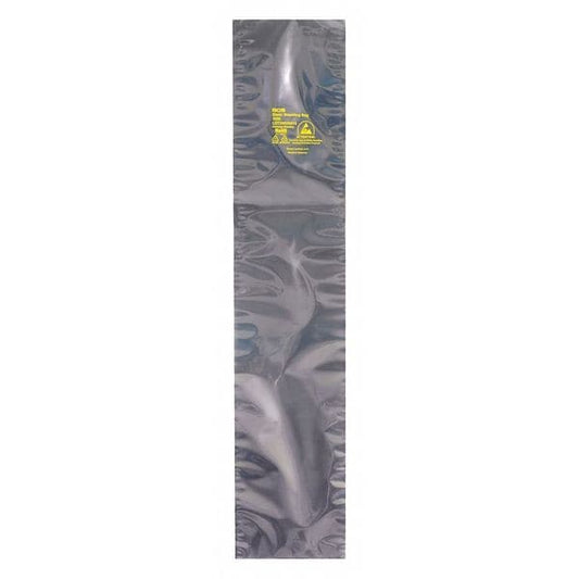 Open End Static Shield Bags, 3" x 10", Transparent, None, 100 PK
