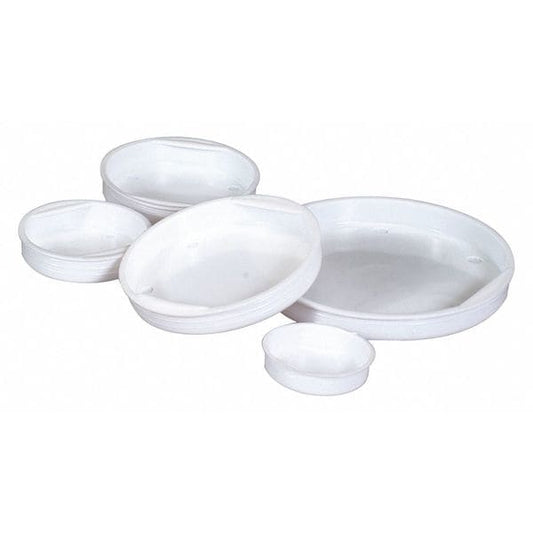 Plastic End Caps, 10", White, 100/Case