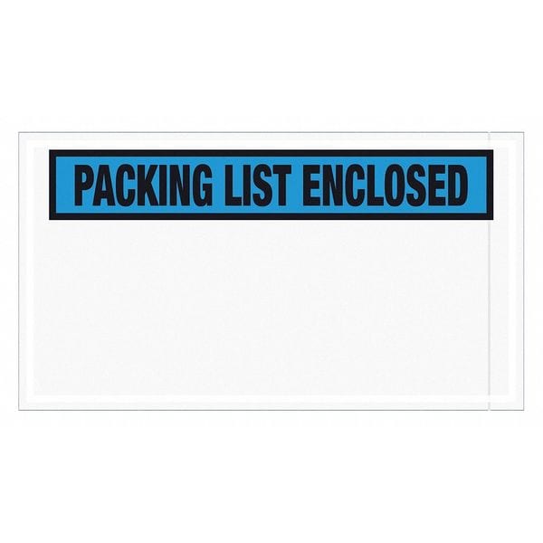 Tape Logic® "Packing List Enclosed" Envelopes, 5 1/2" x 10", Blue, 1000/Case