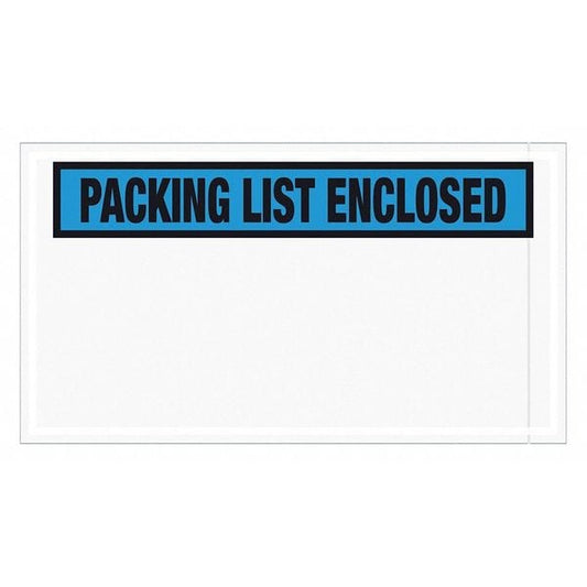 Tape Logic® "Packing List Enclosed" Envelopes, 5 1/2" x 10", Blue, 1000/Case