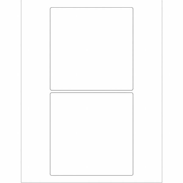 Tape Logic® Rectangular Laser Labels, 5" x 5", White, 200/Case