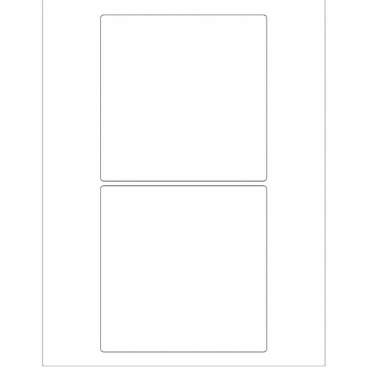 Tape Logic® Rectangular Laser Labels, 5" x 5", White, 200/Case