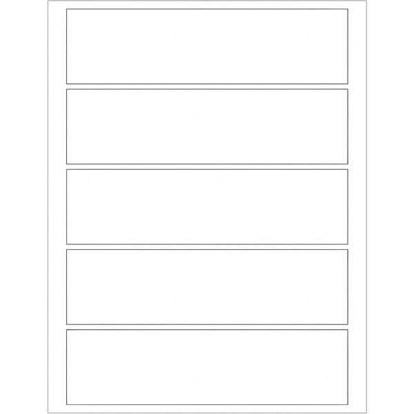 Tape Logic® Rectangular Laser Labels, 7 1/2" x 2", White, 500/Case