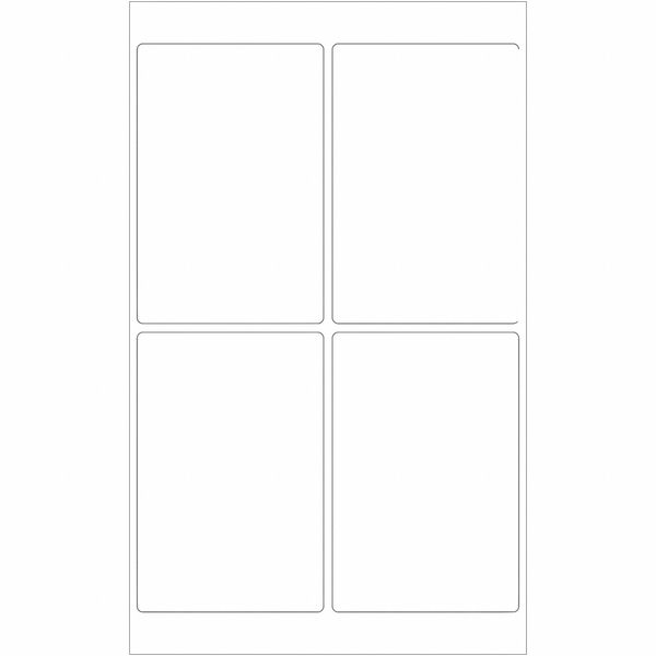 Tape Logic® Removable Rectangle Laser Labels, 4" x 6", White, 400/Case