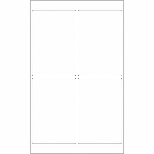Tape Logic® Removable Rectangle Laser Labels, 4" x 6", White, 400/Case