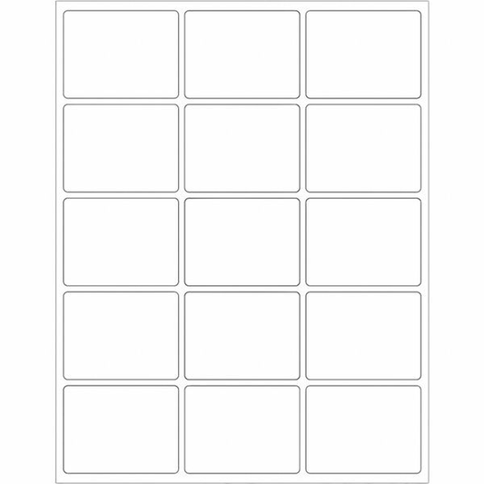 Tape Logic® Rectangular Laser Labels, 2 5/8" x 2", White, 1500/Case