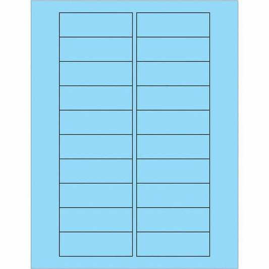 Tape Logic® Rectangle Laser Labels, 3" x 1", Pastel Blue, 2000/Case