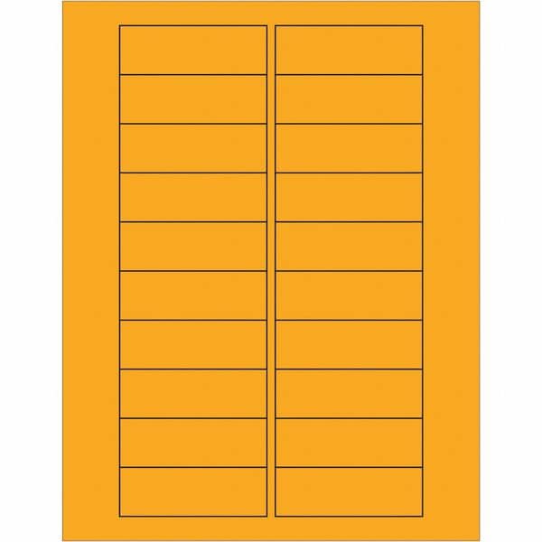 Tape Logic® Rectangle Laser Labels, 3" x 1", Fluorescent Orange, 2000/Case