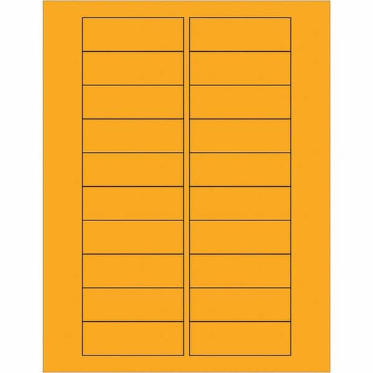 Tape Logic® Rectangle Laser Labels, 3" x 1", Fluorescent Orange, 2000/Case