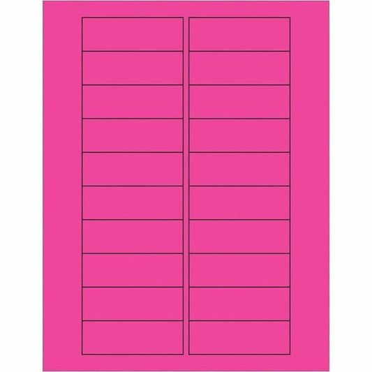 Tape Logic® Rectangle Laser Labels, 3" x 1", Fluorescent Pink, 2000/Case