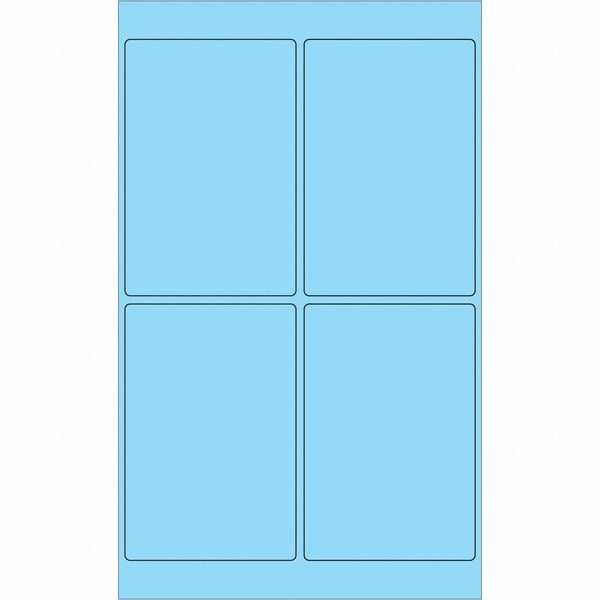 Tape Logic® Rectangle Laser Labels, 4" x 6", Pastel Blue, 400/Case