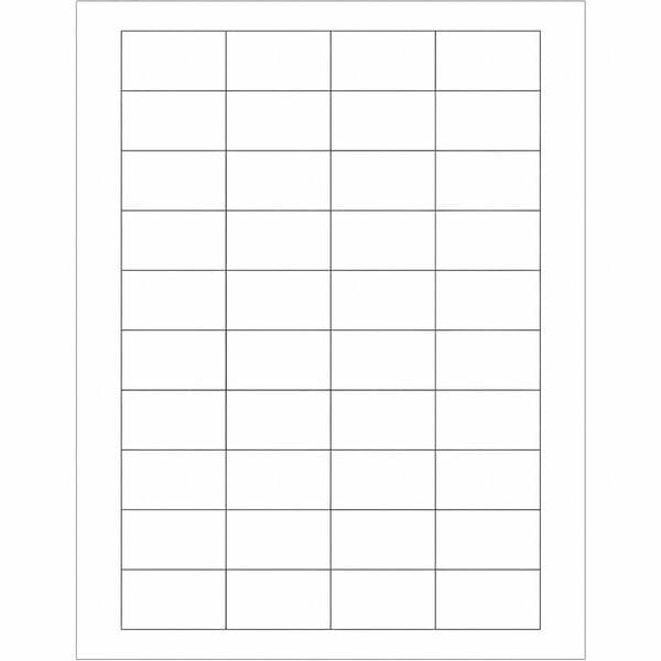Tape Logic® Rectangular Laser Labels, 1 3/4" x 1", White, 4000/Case