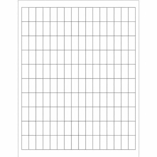 Tape Logic® Rectangular Laser Labels, 1/2" x 1", White, 16000/Case