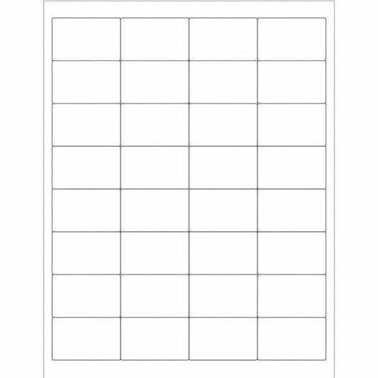 Tape Logic® Rectangular Laser Labels, 2" x 1 1/4", White, 3200/Case