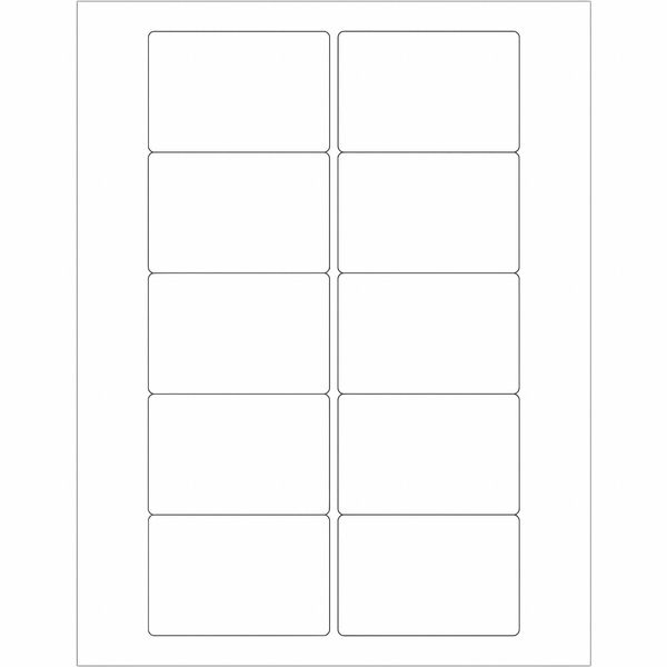 Tape Logic® Rectangular Laser Labels, 3" x 2", White, 1000/Case