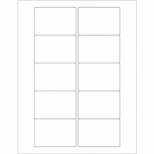 Tape Logic® Rectangular Laser Labels, 3" x 2", White, 1000/Case