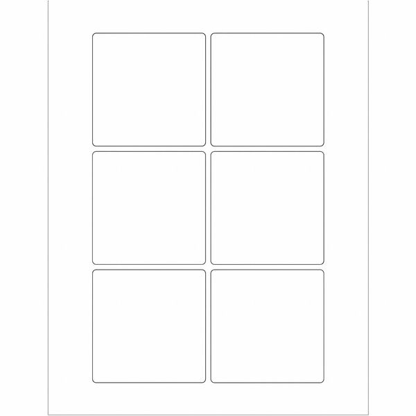 Tape Logic® Rectangular Laser Labels, 3" x 3", White, 600/Case