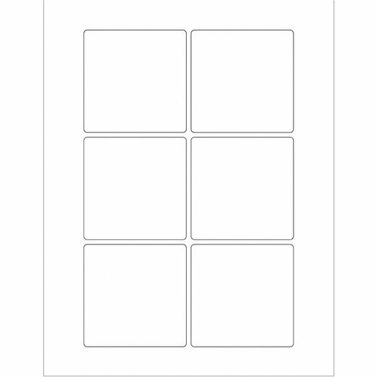 Tape Logic® Rectangular Laser Labels, 3" x 3", White, 600/Case