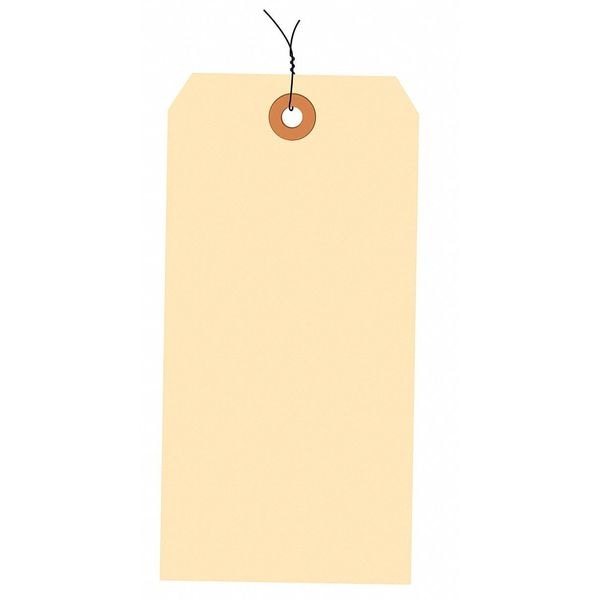 Shipping Tags, Pre-Wired, 13 Pt., 8" x 4", Manila 500/Case