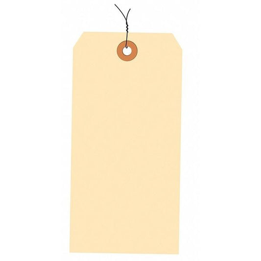 Shipping Tags, Pre-Wired, 13 Pt., 8" x 4", Manila 500/Case