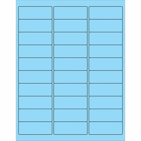 Tape Logic® Removable Rectangle Laser Labels, 2 5/8" x 1", Pastel Blue, 3000/Case